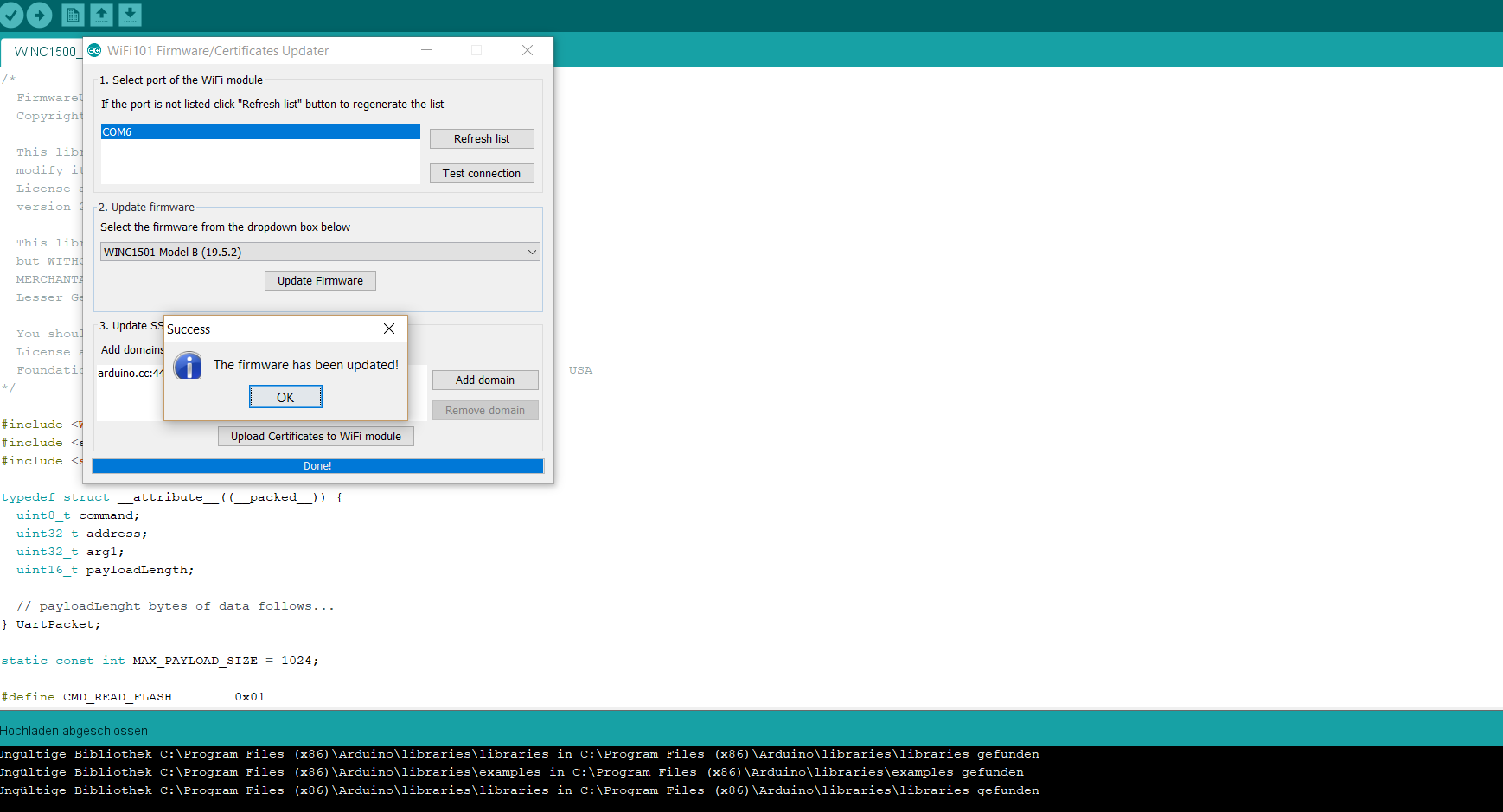 Aktualisierte Firmware