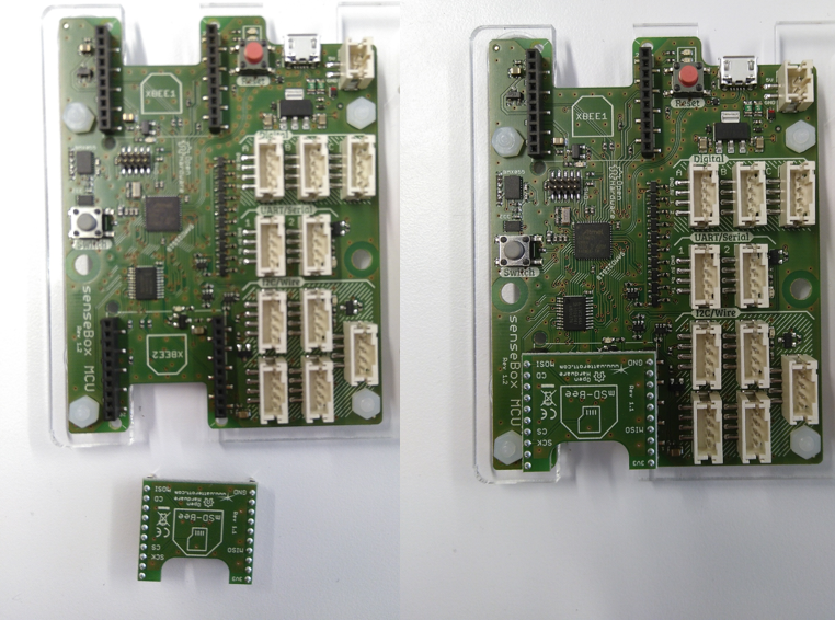 Connection of mSD-Bee to the MCU (XBEE1)