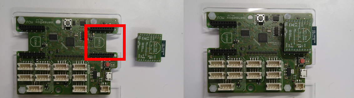 Exemplary connection of the WiFi Bee to the MCU (XBEE1)