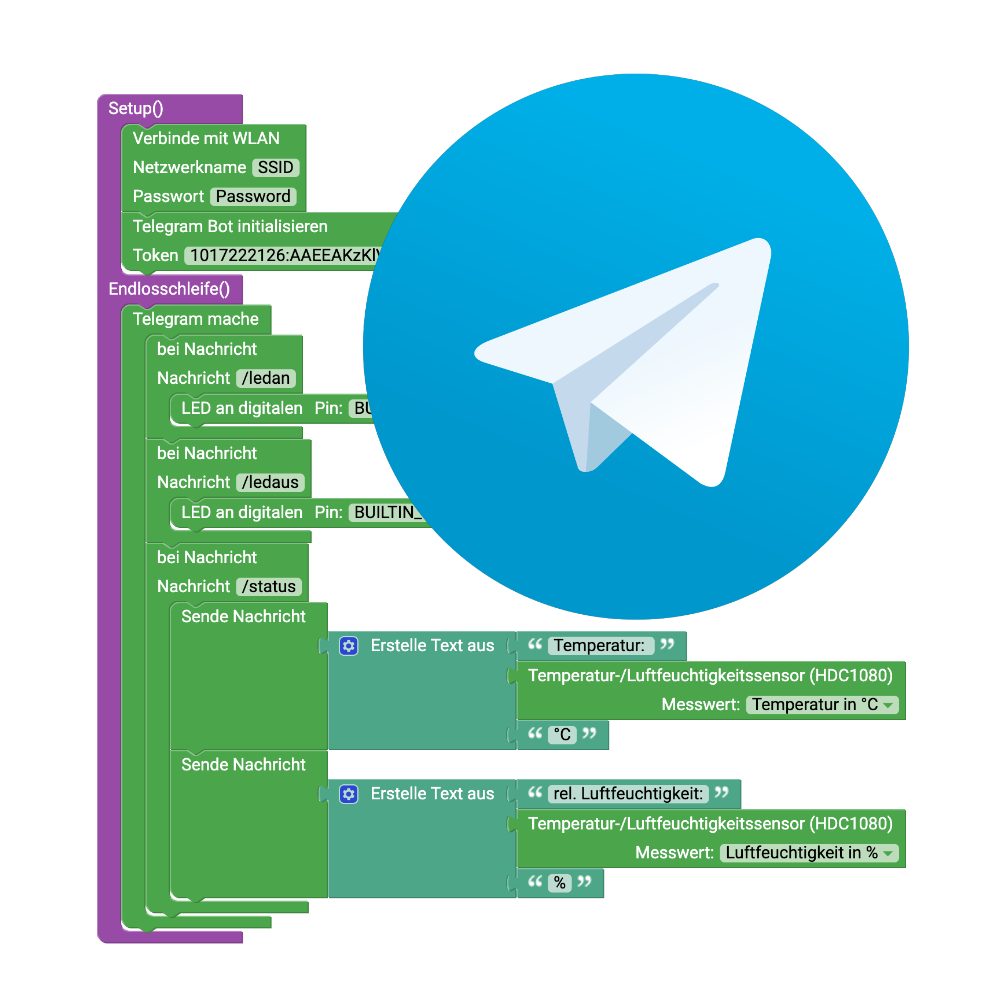 Telegram Blockly - Logo